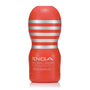 Zijaanzicht van Tenga Original Vacuum Cup toont compacte vorm en discrete verpakking