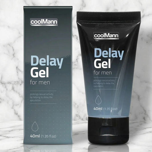 CoolMann delay gel van De Paarse Keizerin in tube verpakking voor langere intimiteit