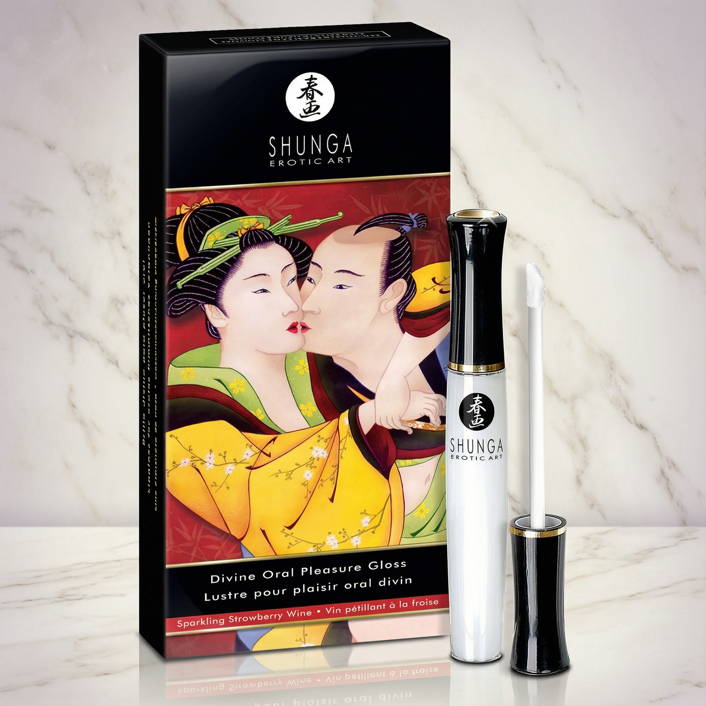 Shunga Divine aardbeien intimate wellness product van De Paarse Keizerin voor mannen en vrouwen