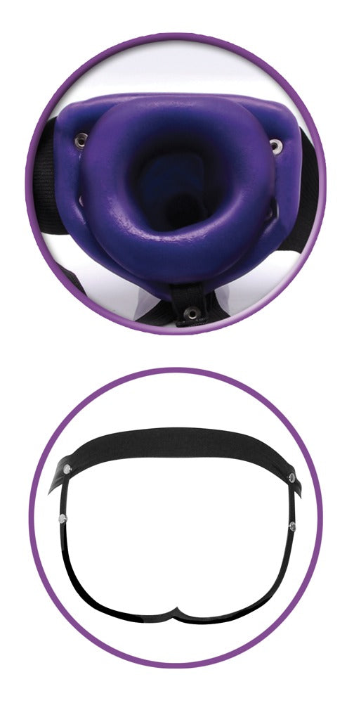 Stevige erectie ondersteunende strap-on 15-16 cm (S/M) Paars