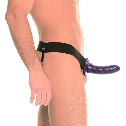 Stevige erectie ondersteunende strap-on 15-16 cm (S/M) Paars