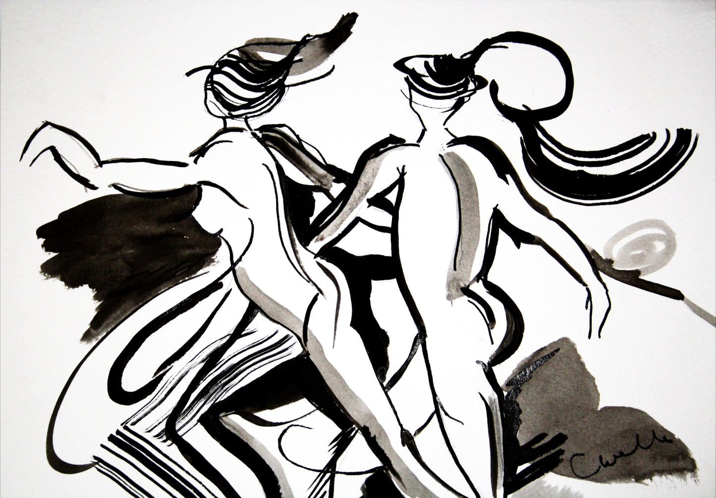 Liefdevol inktschilderij