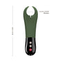 Fun Factory Manta vibrator in groen met afmetingen: 18 cm lang, 3 cm breed