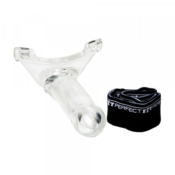 Transparante prothese los naast opgerold zwart Perfect Fit harnas